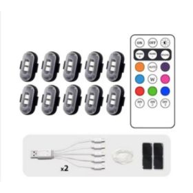 Wireless Remote Control Colorful Strobe Light (Option: 10 lightsremote control)