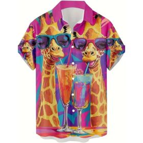 Fashion Men's Casual Floral Print Special-interest Design Shirt (Option: XC1688246-2XL)