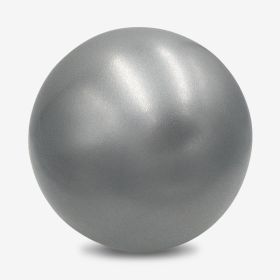 Mini Exercise Pilates Yoga Balls Small Bender For Home Stability Squishy Training Physical Therapy Improves Balance With Inflatable Straw 9.8 Inc (Color: Gray)